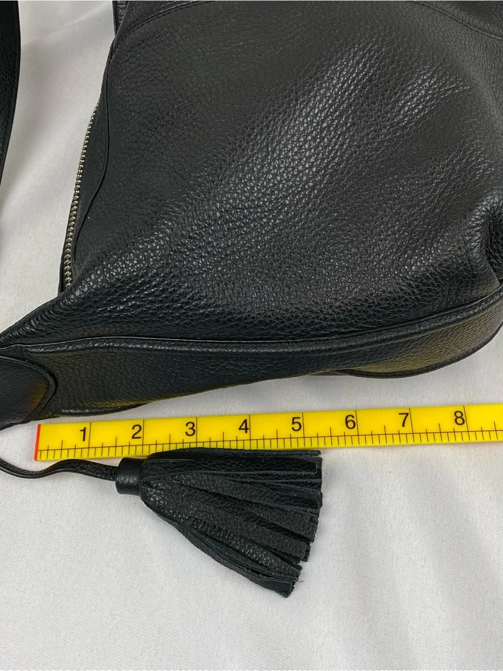 Coach Avery Leather Small Hobo Slouchy Bag Black with Teal/Green Lining F23960